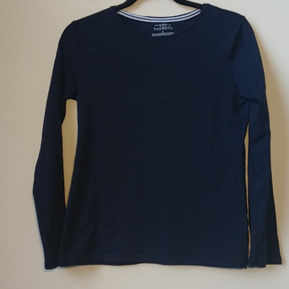 3/$15 Talbots Navy Long Sleeve Shirt
